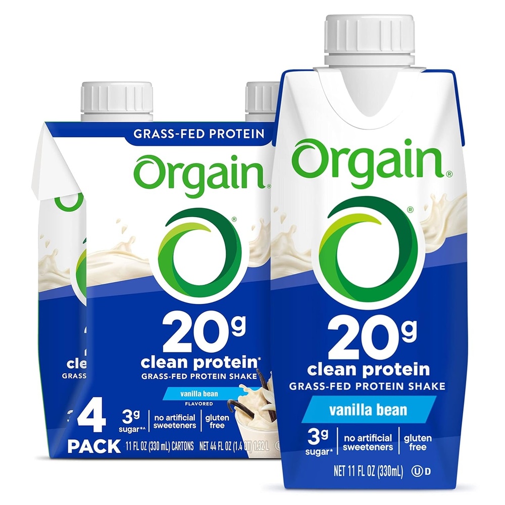 image:imageOrgain 20g Clean Grass Fed High Protein Shake Chocolate 11 oz 12pkVanilla