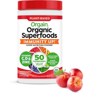 Orgain Greens + Superfoods Immunity Up Powder, Honeycrisp Apple, 0.62lb(Honeycrisp Apple)