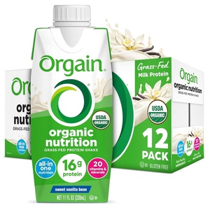 Orgain Organic Grass Fed Dairy 16g Protein Shake, Vanilla, 11oz, 12pk