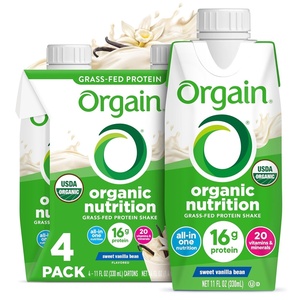 Orgain Organic Grass Fed Dairy 16g Protein Shake, Vanilla, 11oz, 4pk