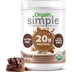 Orgain Organic Simple 20g Vegan Protein Powder, Vanilla, 1.25lb(Chocolate)