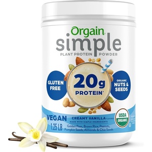 Orgain Organic Simple 20g Vegan Protein Powder, Vanilla, 1.25lb(Vanilla)