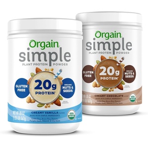 Orgain Organic Simple Vegan Protein Powder Bundle – Chocolate & Vanilla, 20g Plant Based Protein, 1.25 lb Each, Gluten Free, No Artificial Sweeteners