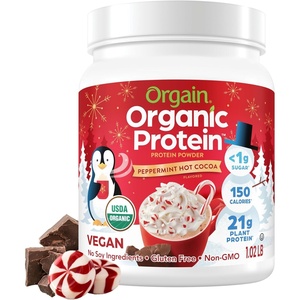Orgain Organic Vegan 21g Protein Powder, Peppermint Hot Cocoa, 1.02 lb(1.02 Pound (Pack of 1))
