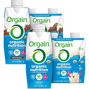 Orgain Organic Vegan Protein Shake Bundle – Smooth Chocolate & Vanilla Bean, 16g Plant Based Protein, 11 Fl Oz (Pack of 4 Each)(Smooth Chocolate & Vanilla Bean)
