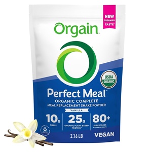 Orgain Perfect Meal, Organic, Vegan Meal Replacement Protein Powder, Vanilla – 25g Plant Based Protein, 80+ Superfoods, 1B Probiotics & 10g Fiber, Adaptogens & Ashwagandha – 2.16lb(Vanilla)