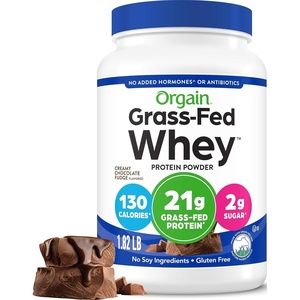 Orgain Whey Protein Powder, Vanilla Bean- 21g Grass Fed Dairy Protein, 5g BCAAs, 3g Prebiotic Fiber, No Sugar Added, No Added Hormones, Gluten Free, Kosher, for Shakes & Smoothies – 1.82lb(Creamy Chocolate Fudge)